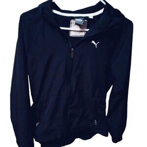 BLACK PUMA WINDBREAKER ZIP UP JACKET